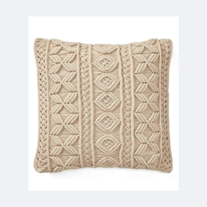 Classic Cream Macramé Cushion Cover