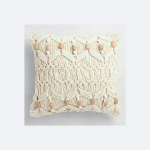 Pom-Pom Macramé Cushion Cover