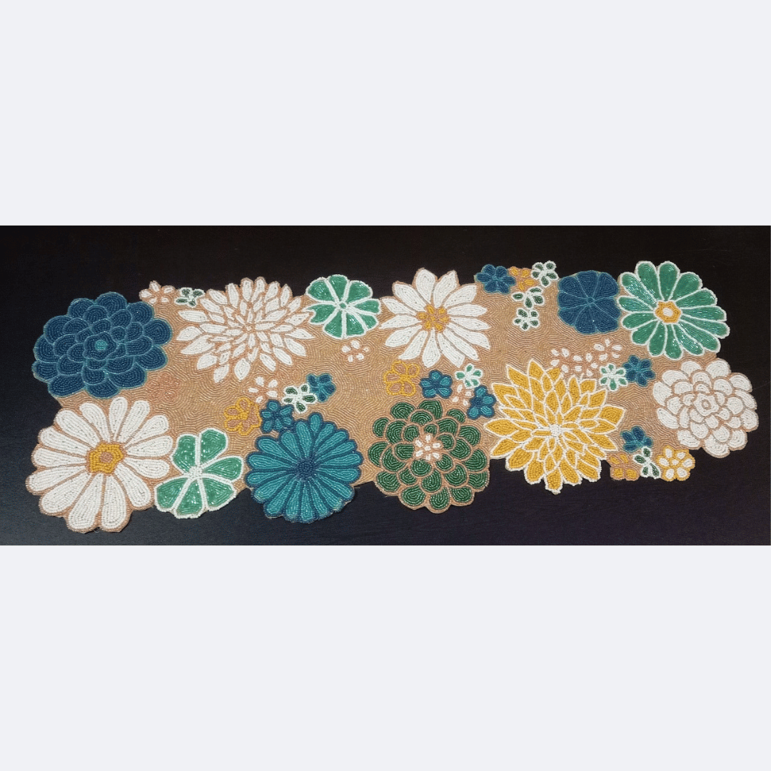 Garden Bloom Beaded Runner