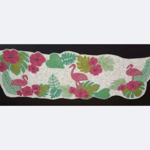Tropical Flamingo Beaded Runner