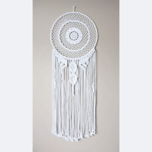 Classic Round White Macramé Dream Catcher