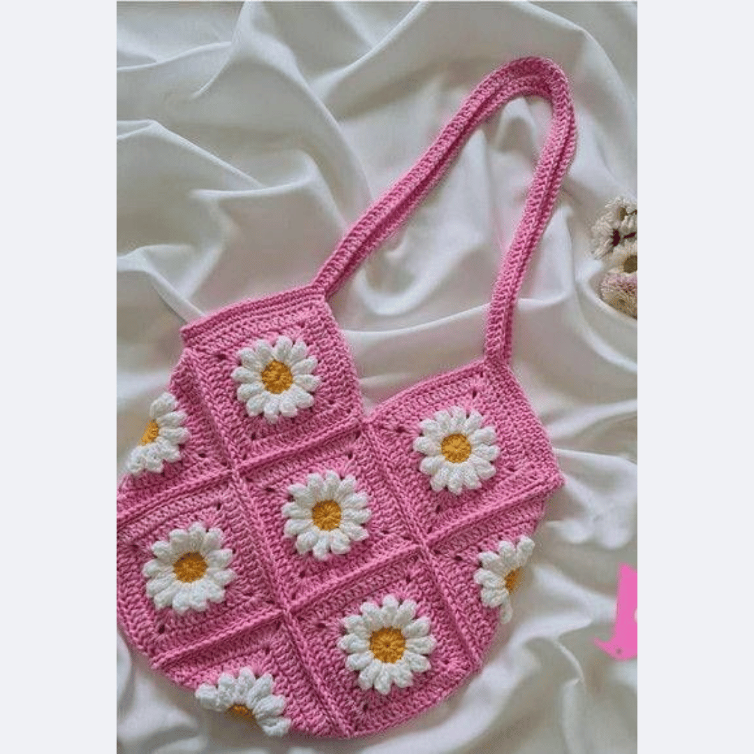 Pastel Pink Crochet Sling – Trendy Handmade Fashion