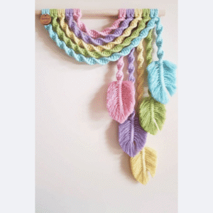 Rainbow Feather Macramé Dream Catcher