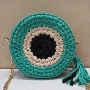 Boho Patch Crochet Tote – Handcrafted Colorful Statement