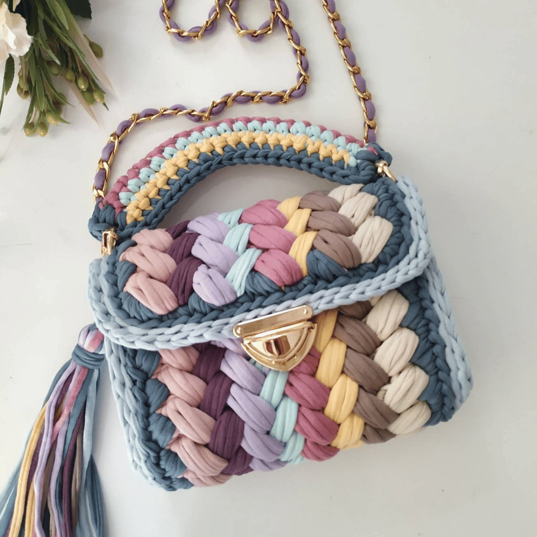 Multicolor Crochet Tote – Playful Handmade Style