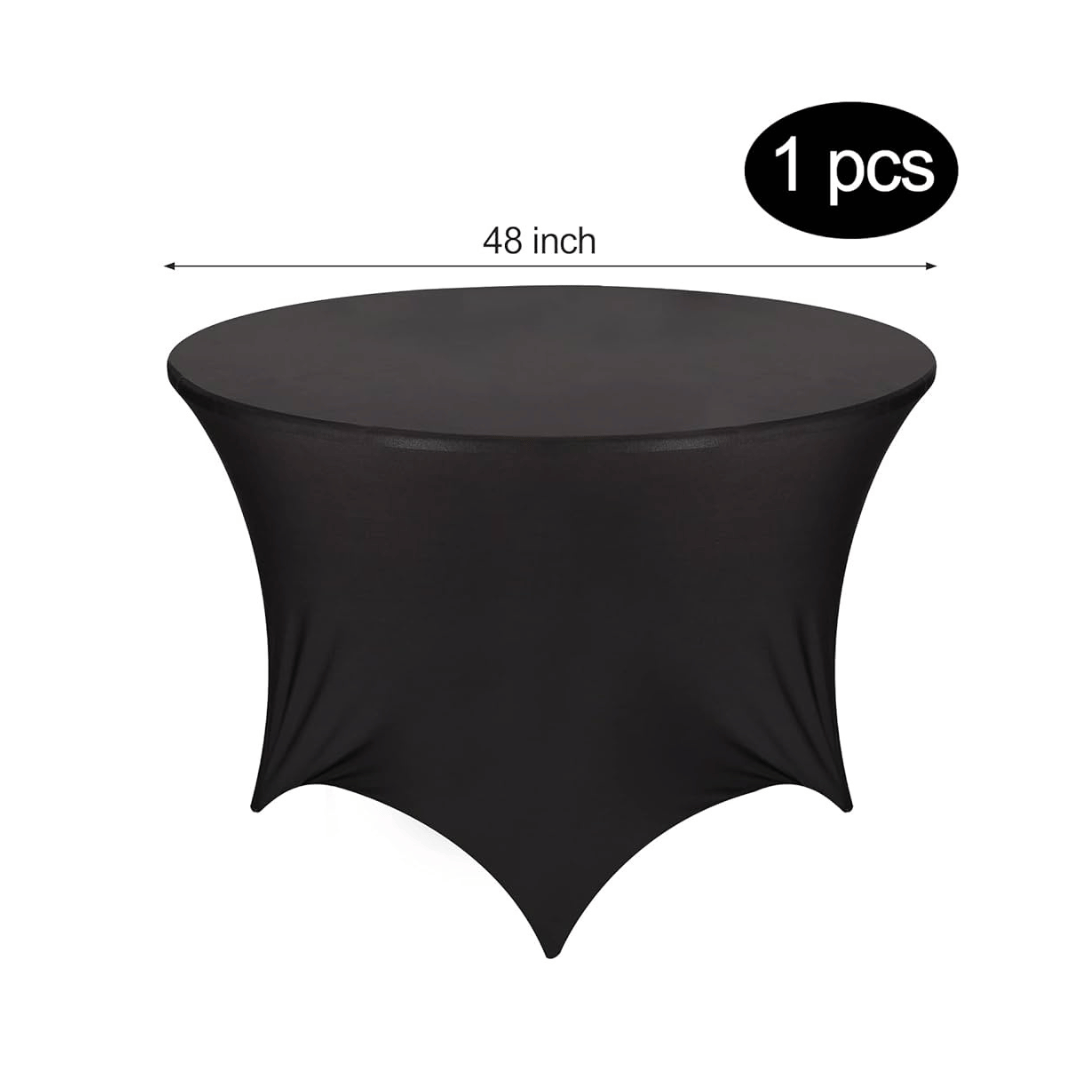 Round Fitted Lycra Table Cover – Modern Stretch Fit Design