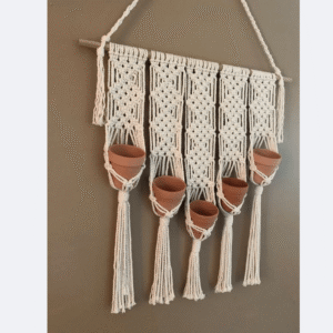 Four-Pot Macramé Plant Holder