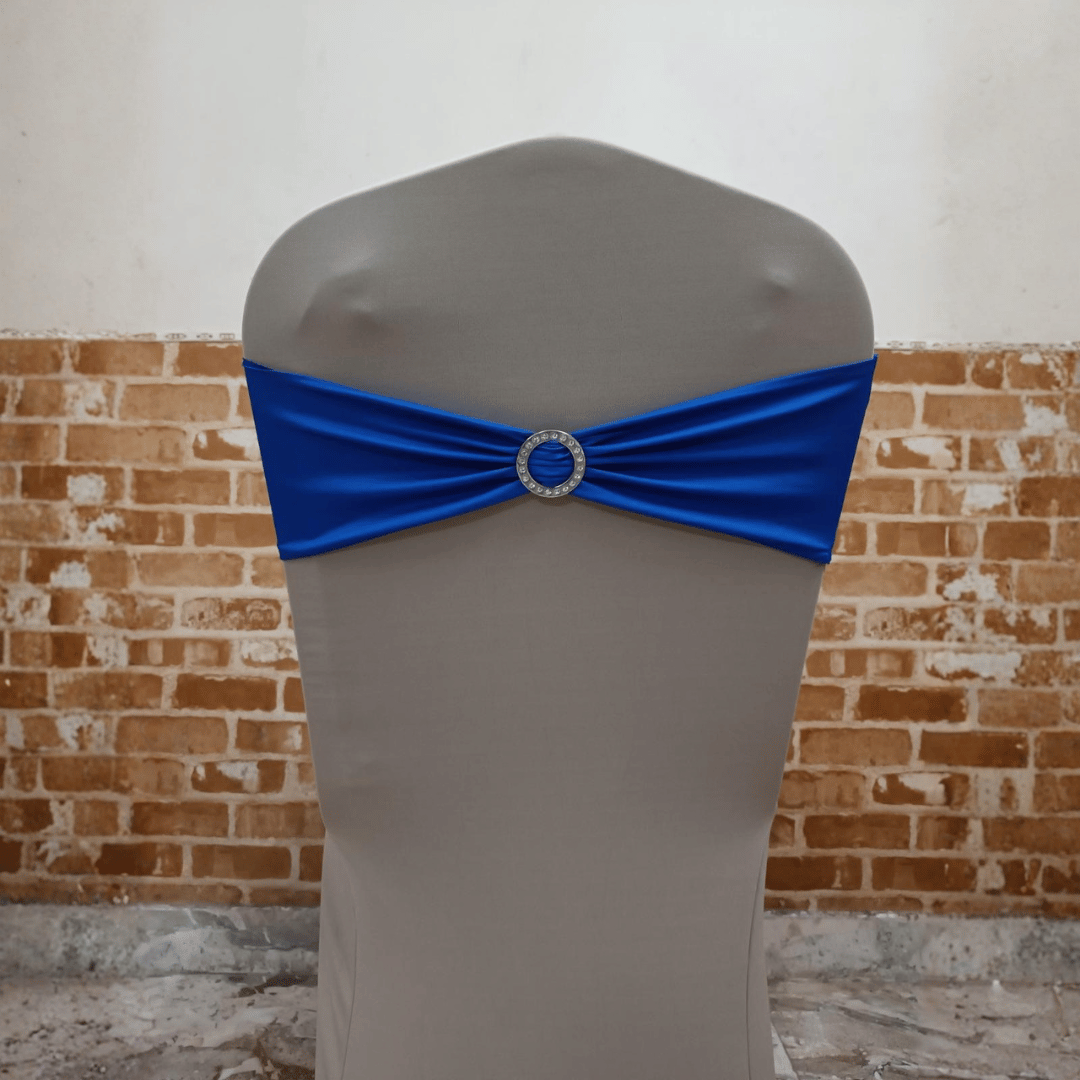 Ring Chair Bow – Elegant Lycra Sash with Decorative Center Ring
