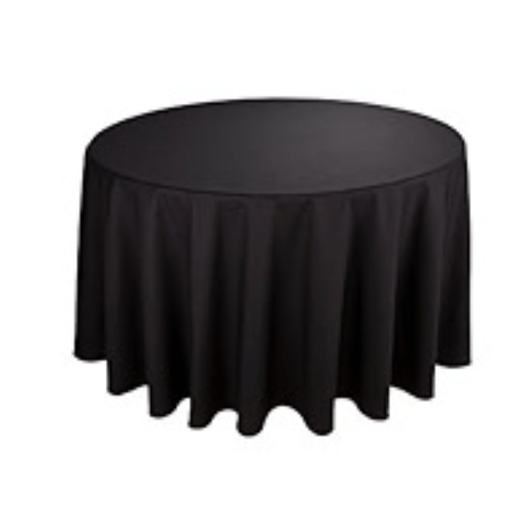 Classic Round Table Cloth – Elegant Full Drape for Events & Dining