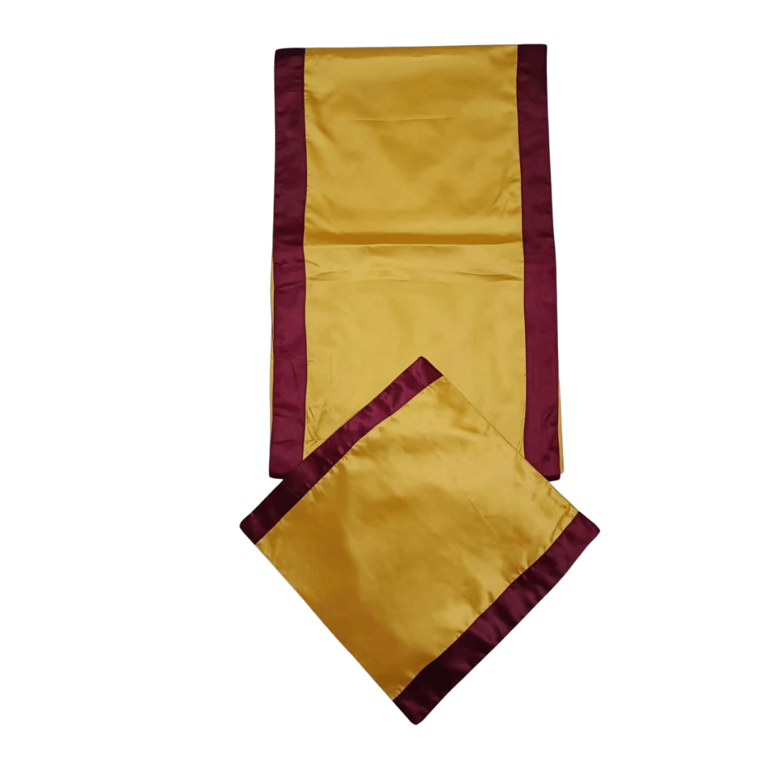 Satin Bed Runner – Shiny Decorative Accent with Elegant Border Finish