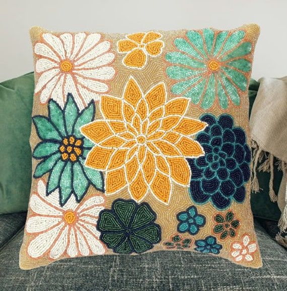 Beaded Cushion Cover - 107